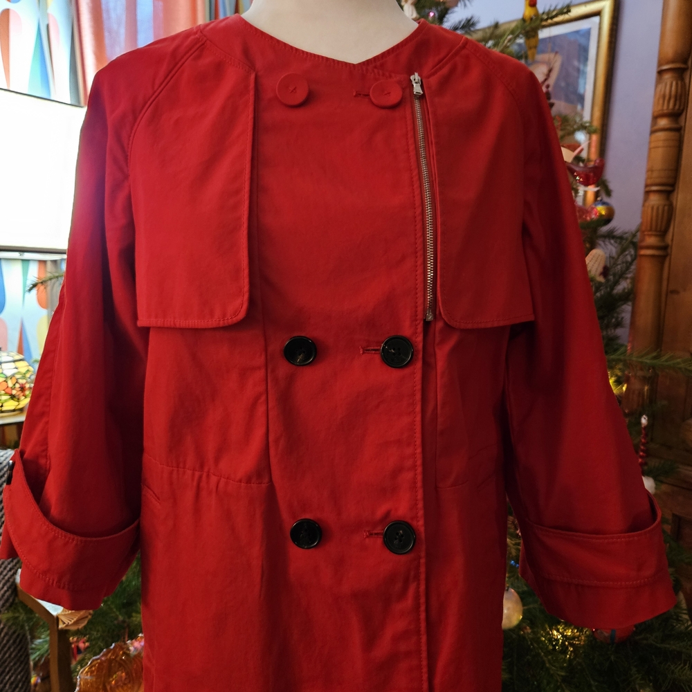 3.1 Phillip Lim Stylish Vintage Red Trench Coat Dress - Picture 3 of 9